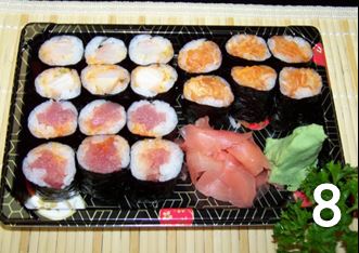 Tuna, Salmon, Veggie Roll Set